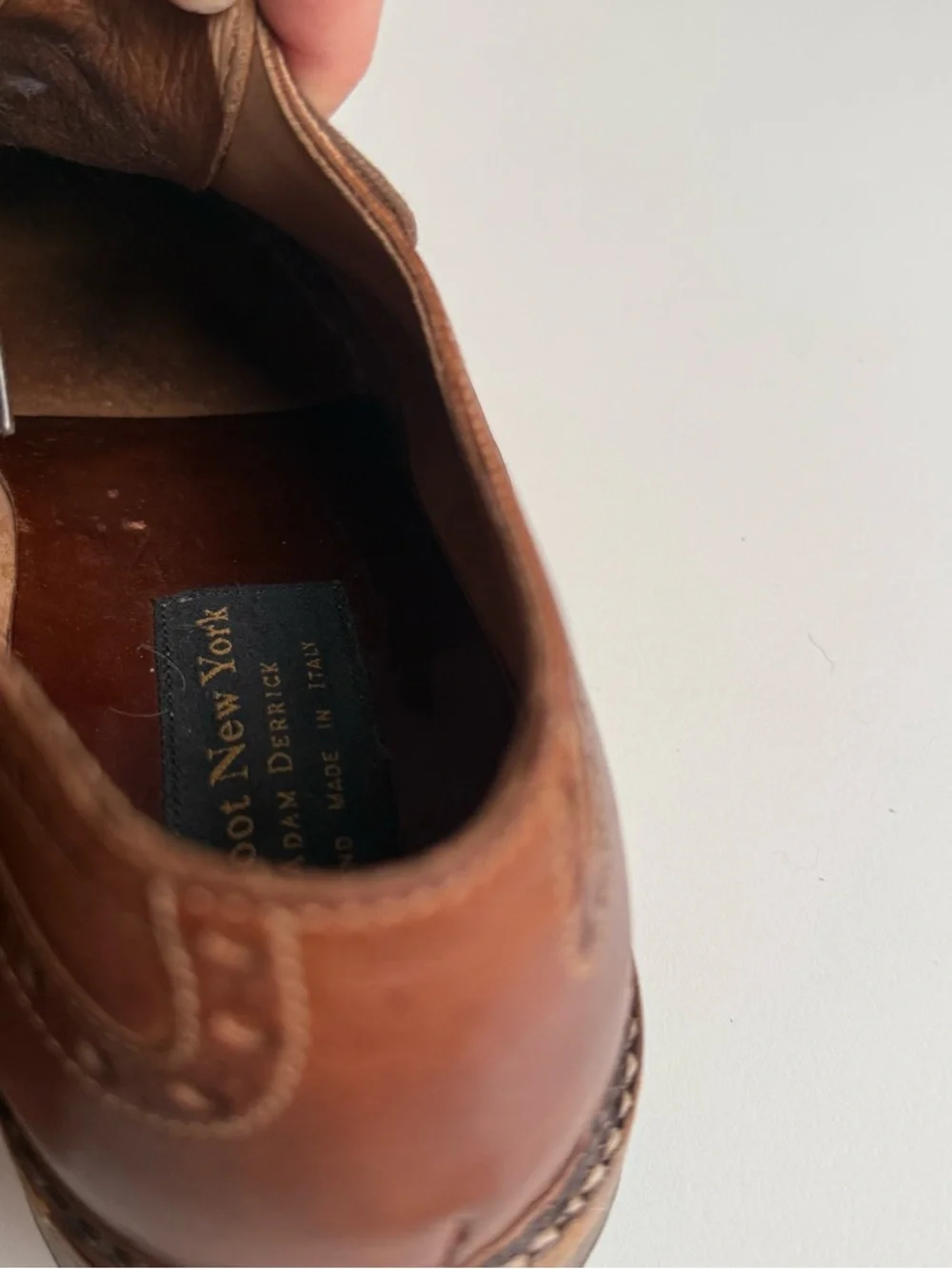 To Boot New York Derrick 9 1/2 Hand Made Italy Brown Leather Oxford Dress Shoes